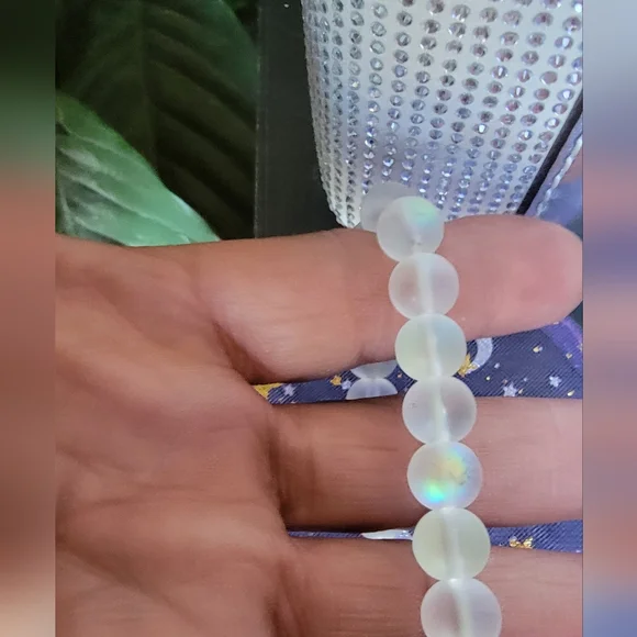 MICHAEL KORS Sandrine Crossbody & Handcrafted Rainbow Moonstone Bracelet - Picture 11 of 11